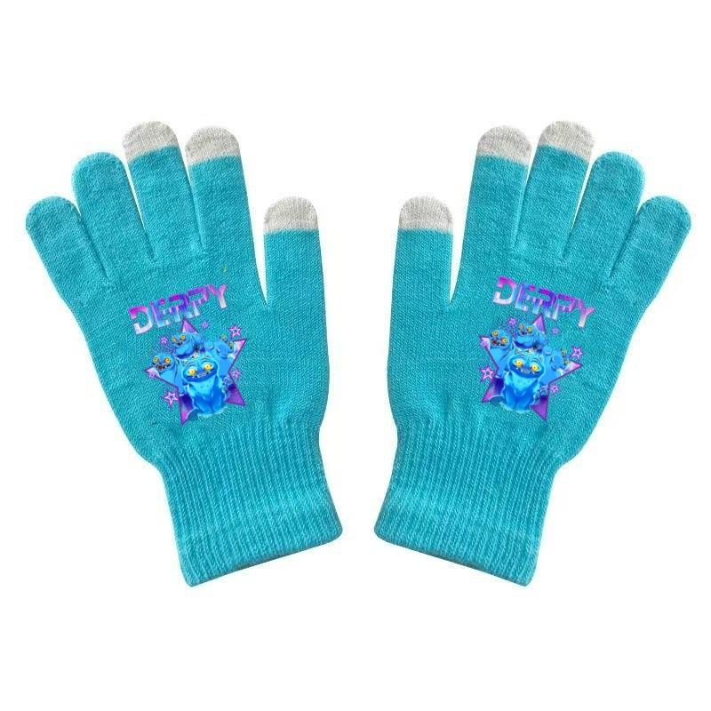 K Pop Demon Hunters Girls Gloves Woman Touch Screen Gloves Lady Winter Warm Cartoon Anime Accessories Cute Gift