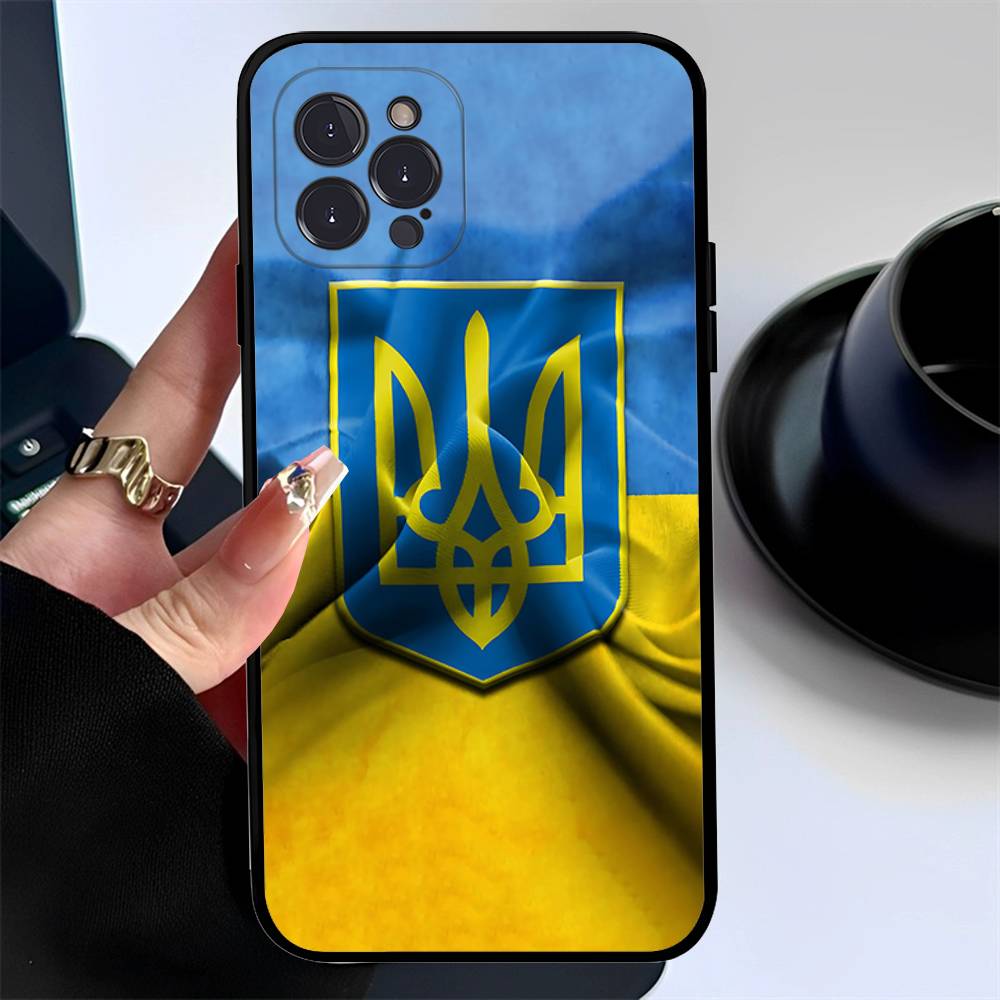 U-Ukraines Flag Phone Case For IPhone 17 16 14 15 13 12 11 Pro Max Plus Silicone Soft Cover