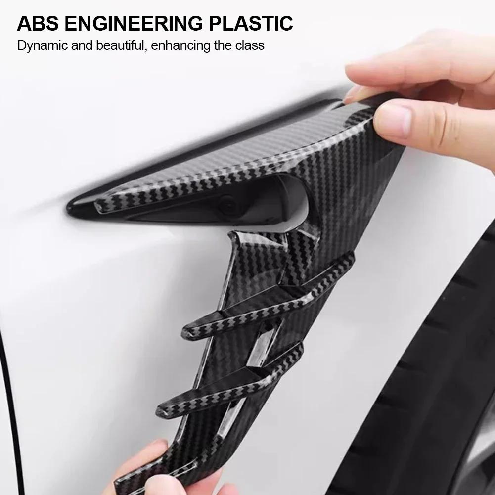 2Pcs Car Side Camera Protection Covers Kit Decoration Sticker Car Accessorie For Tesla Model 3 Highland Moel Y Juniper 2024-2025