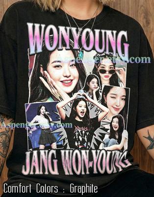 Jang Won-Young Ive Comfort Colors® Shirt, Kpop Idol Celebrity Graphic Tee, Pop Culture Fan Merchandise Gift, Wonyoung Vintage Aesthetic Tee