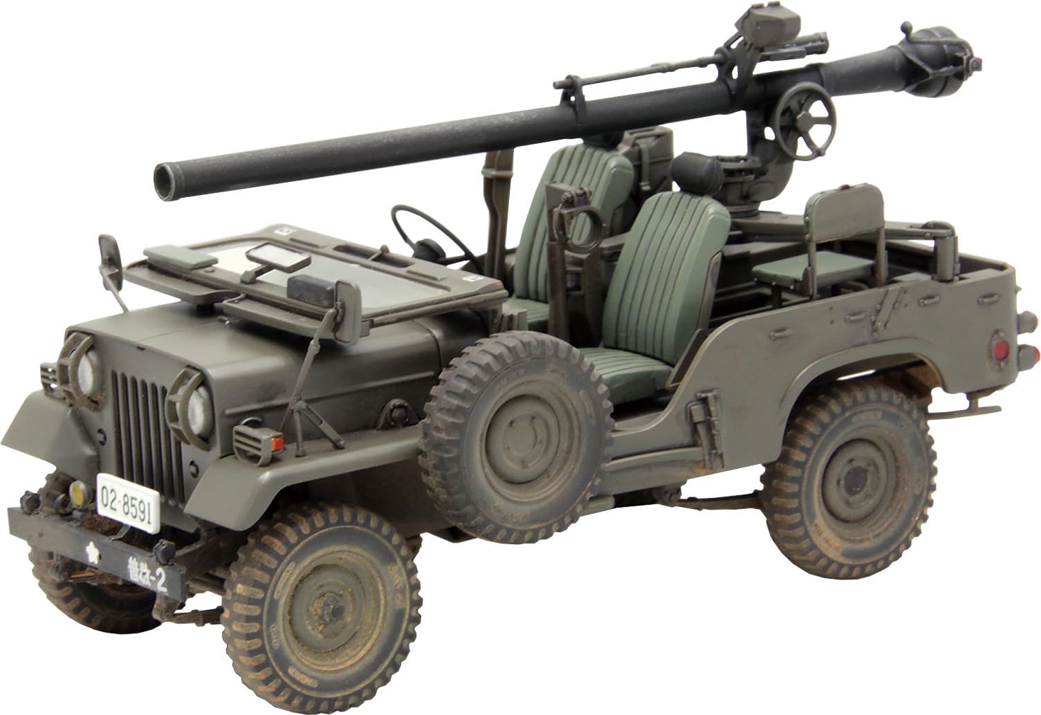 Fine Molds Scale JGSDF Type 73 Light Truck with Recoilless Plastic Model Kit MJ03 1/35 Rifle, (Military)