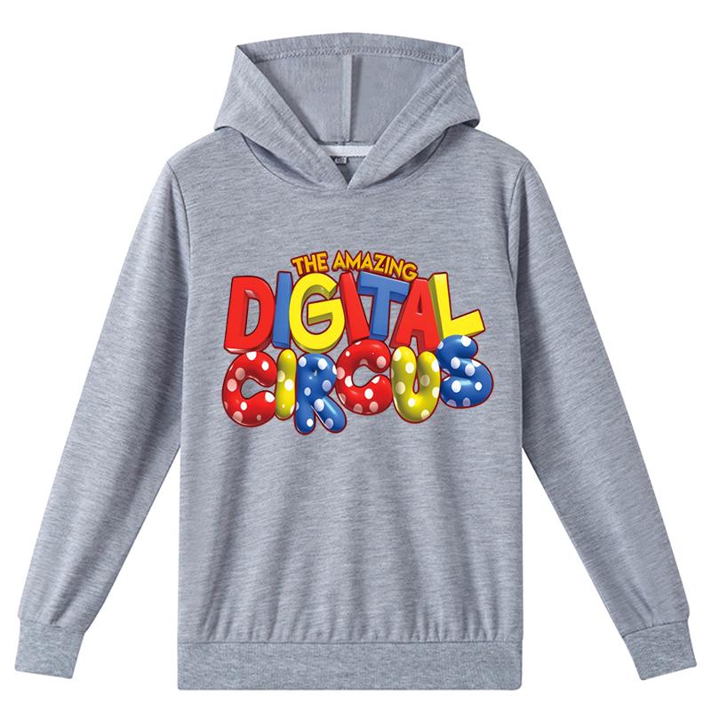 Dětská 3D mikina s kapucí ÚŽASNÝ DIGITÁLNÍ CIRKUSOVÝ pulovr Dětský svetr