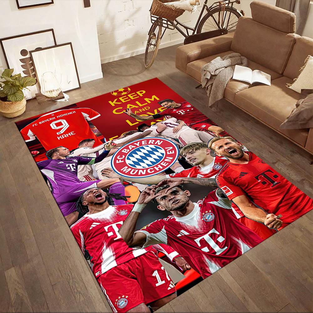 Bayern Munich Area Rug Suitable for Playrooms Game Room Study Room Dining Room Anti-slip Rug Anime Office Decor Gift for Festivals