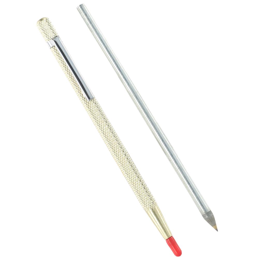 Scriber Glass Tile Cutter Accessories Parts 2PCS Diamond Gold And Silver Metal Tile Cutting Pen Carbide Scriber