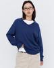HELLO SUNRISE Hs V-Neck L/S Knit_Deep Blue