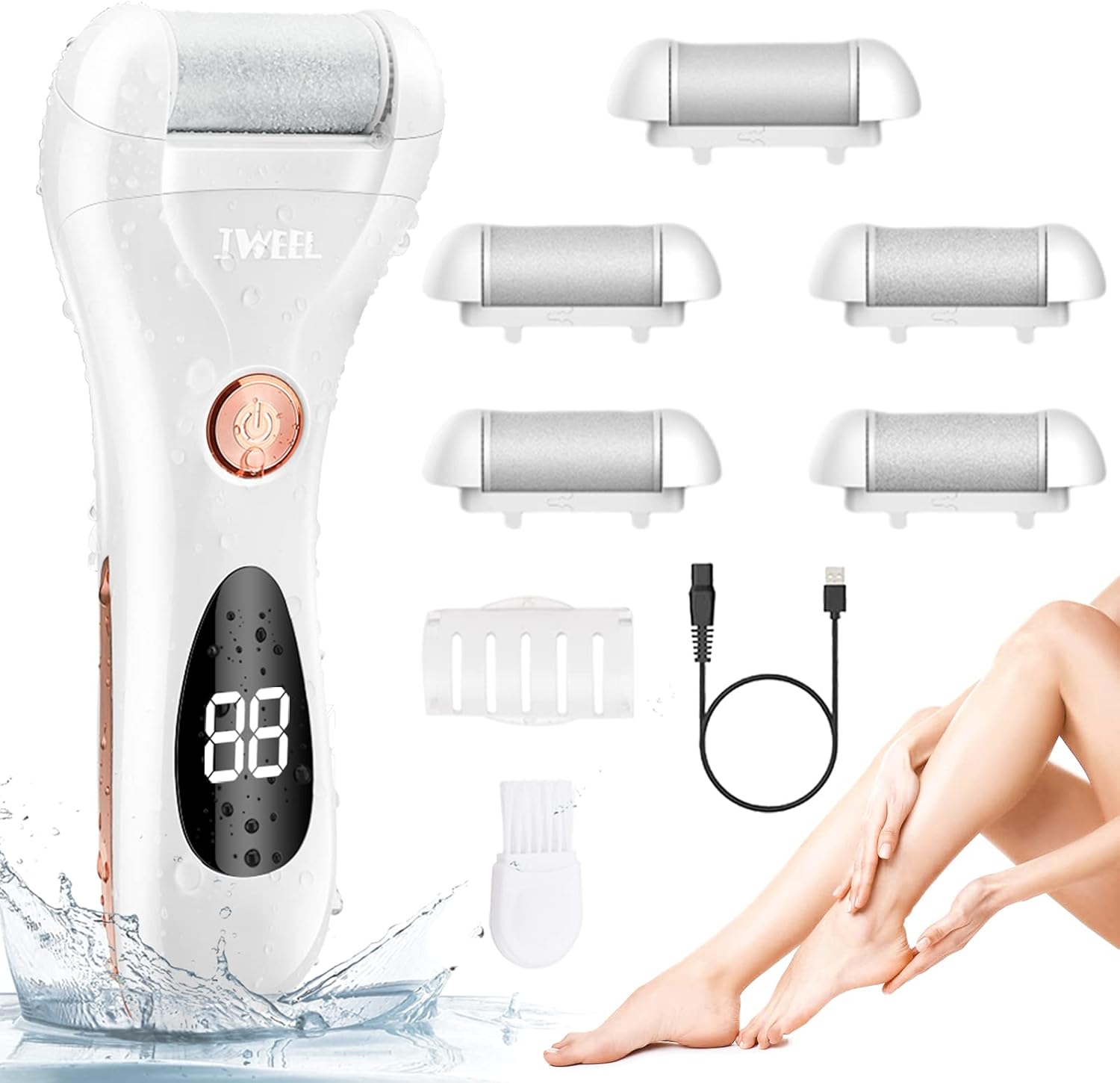

Callus Remover for Feet Shaver Rechargeable Electric Foot File Pedicure Tools for Feet Professional Callous Shaver Waterproof Pe United States