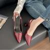 Fashion 2025 New Arrival Women's Patent Leather High Heels, Pointed Toe Stiletto with Bowknot, Party & Formal Shoes Sandals