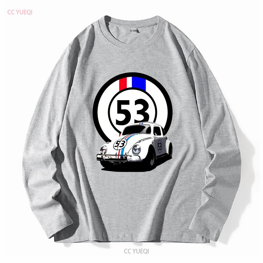 Herbie il Maggiolino Film Targa Numero 53 T-shirt vintage Lavata Alla Moda Morbida Traspirante Unisex Comoda