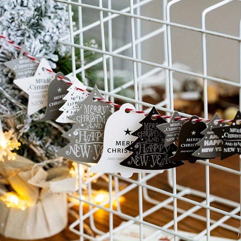 5 Sheets Christmas Tree Bells Star Tag Christmas Listing Handmade Christmas Decoration Card