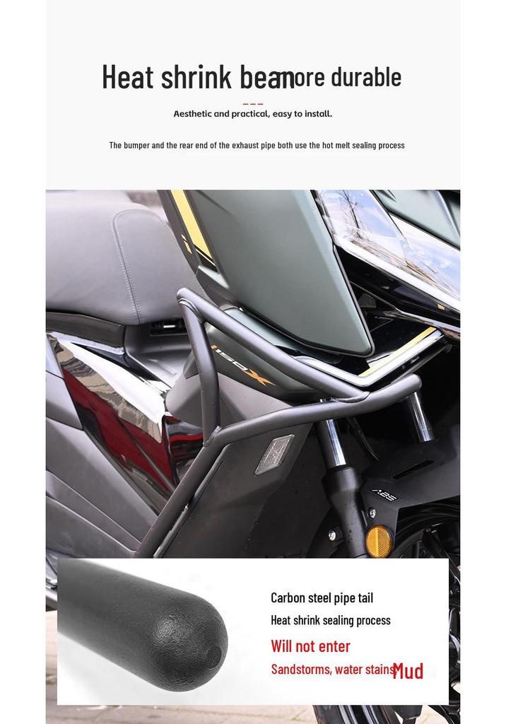 Zongshen 150X Bumper Exhaust Protection Bar – Full Coverage Front & Rear Protective Accessory