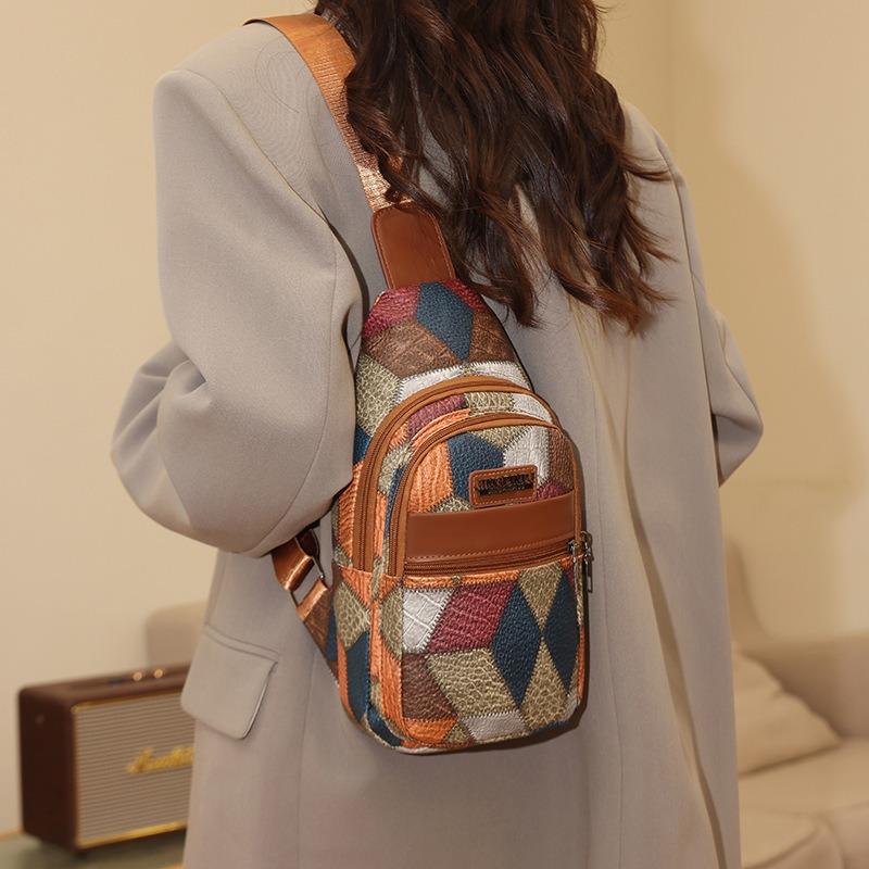 Breast bag women's new fashion chest bag versatile shoulder backpack stream casual messenger bag