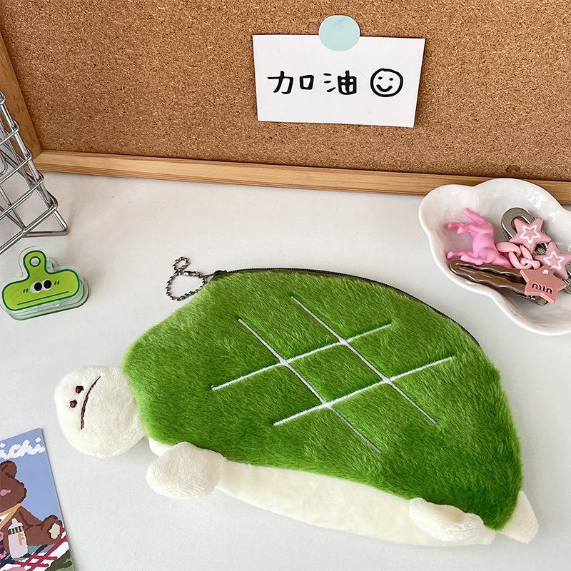 10pcs Cute Tortoise Student Pencil Case Office Stationery Storage Bag Kids Kawaii School Supplies Rubber Pencil Storage Bag