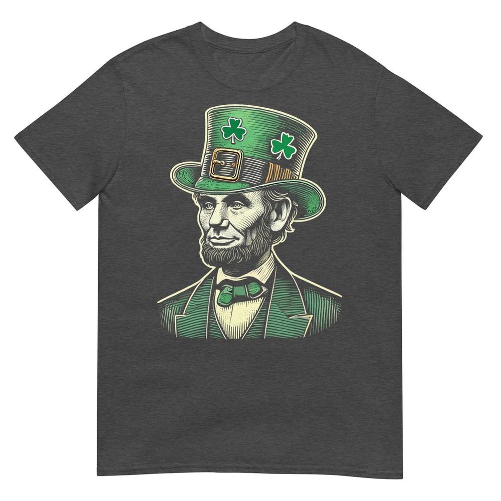 Unisex Patriotic St Patricks Day Irish Abraham Lincoln Funny TShirt