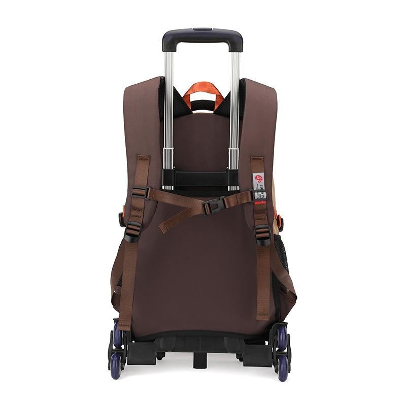 Junior High School Student Trolley Backpack Simple High Quality Ins Campus Rolling Backpack
