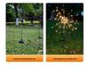 Solar LED Fireworks String Lights - Copper Wire Lights for Christmas, Festival, Courtyard, and Lawn Decor.