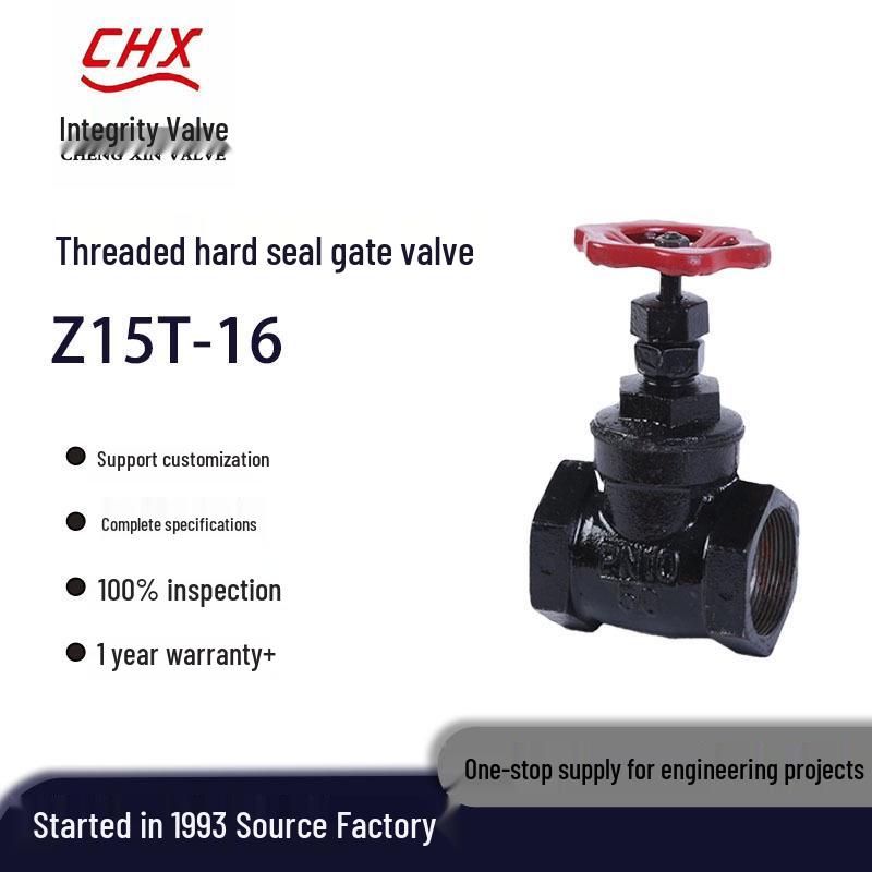 Copper Core Internal Threaded Cast Iron Gate Valve with Hidden Stem, Model Z15T-16.