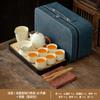 Holiday gift box for elders Ru kiln Kung Fu tea set light luxury high-end cover bowl office guest teapot