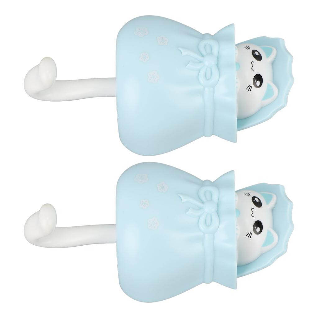 Cute Adhesive Hook Cartoon Cat Wall Mount Clothes Hanger Hook for Hat Coat Bag Towel