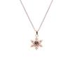 Women Korean Minimalist Snowflake Necklace Titanium Steel 100 Languages I Love You Projection Pendant Zircon Inlaid Love Memory Collarbone Jewelry
