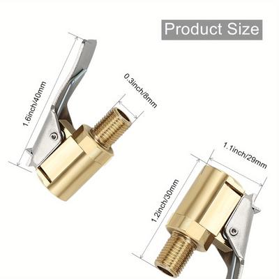 Adaptor Clip Mandrin Aer Anvelope Alamă Duză Blocare