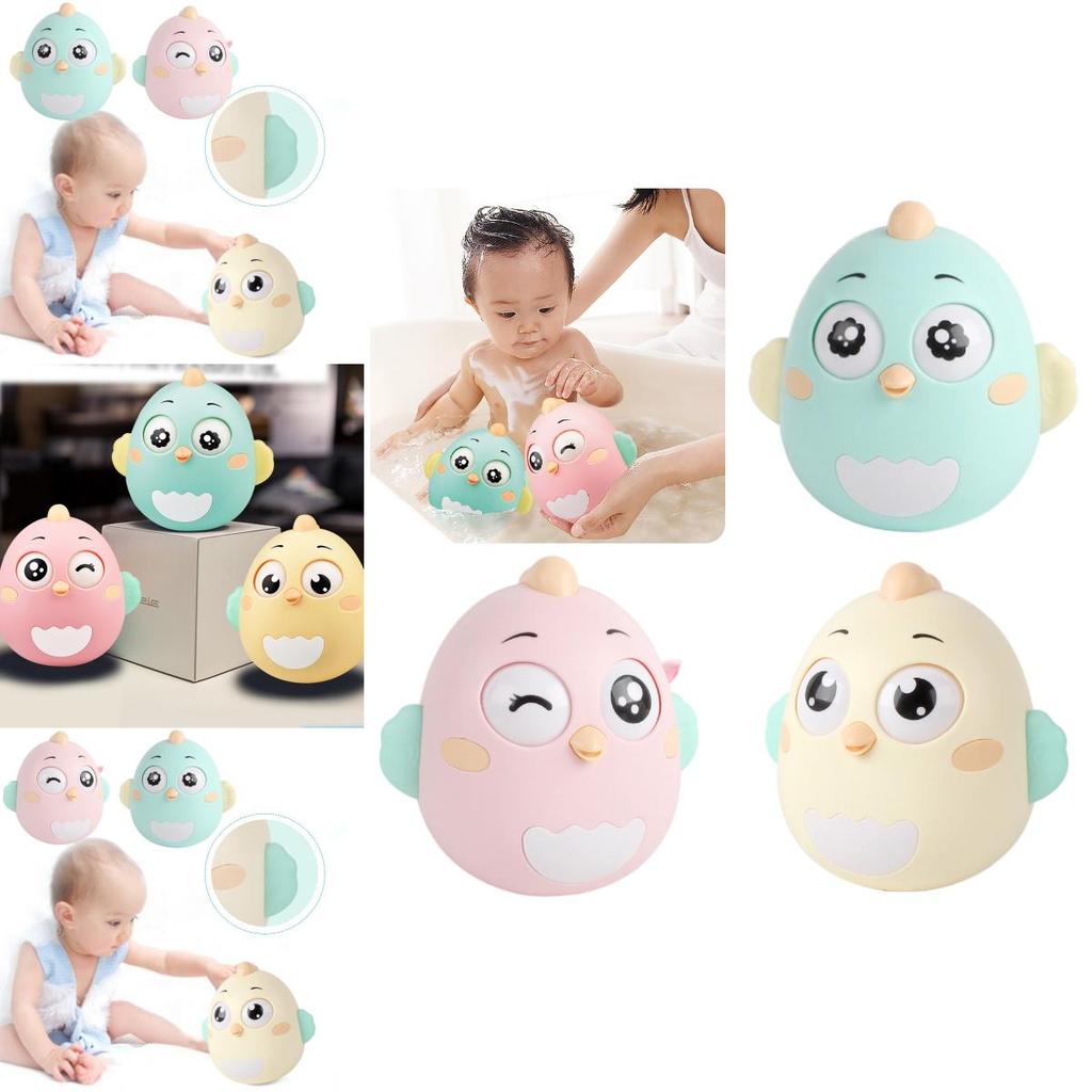 Cute Chick Baby Toddler Plastic Wobbler Toy With Built-in Bell Perfect For Sensorial Development Brand Ruicheng
