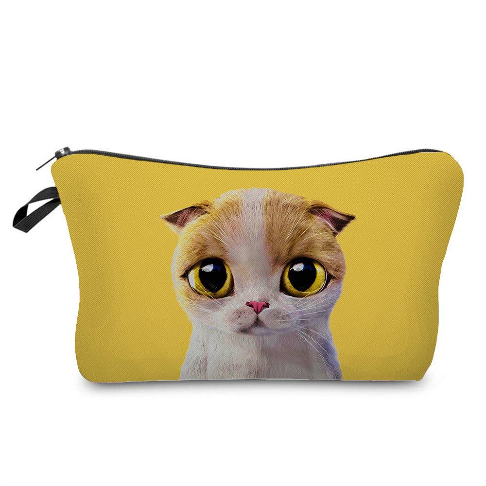 Women Cat Print Cosmetic Bag Toiletries Organize Travel Storage Case  6421