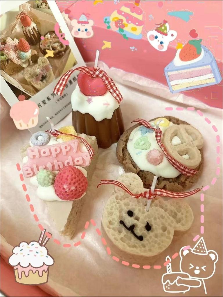 Dessert Scented Candle Gift Set for Girls, Girlfriend, Best Friend, Creative Birthday or Graduation Present