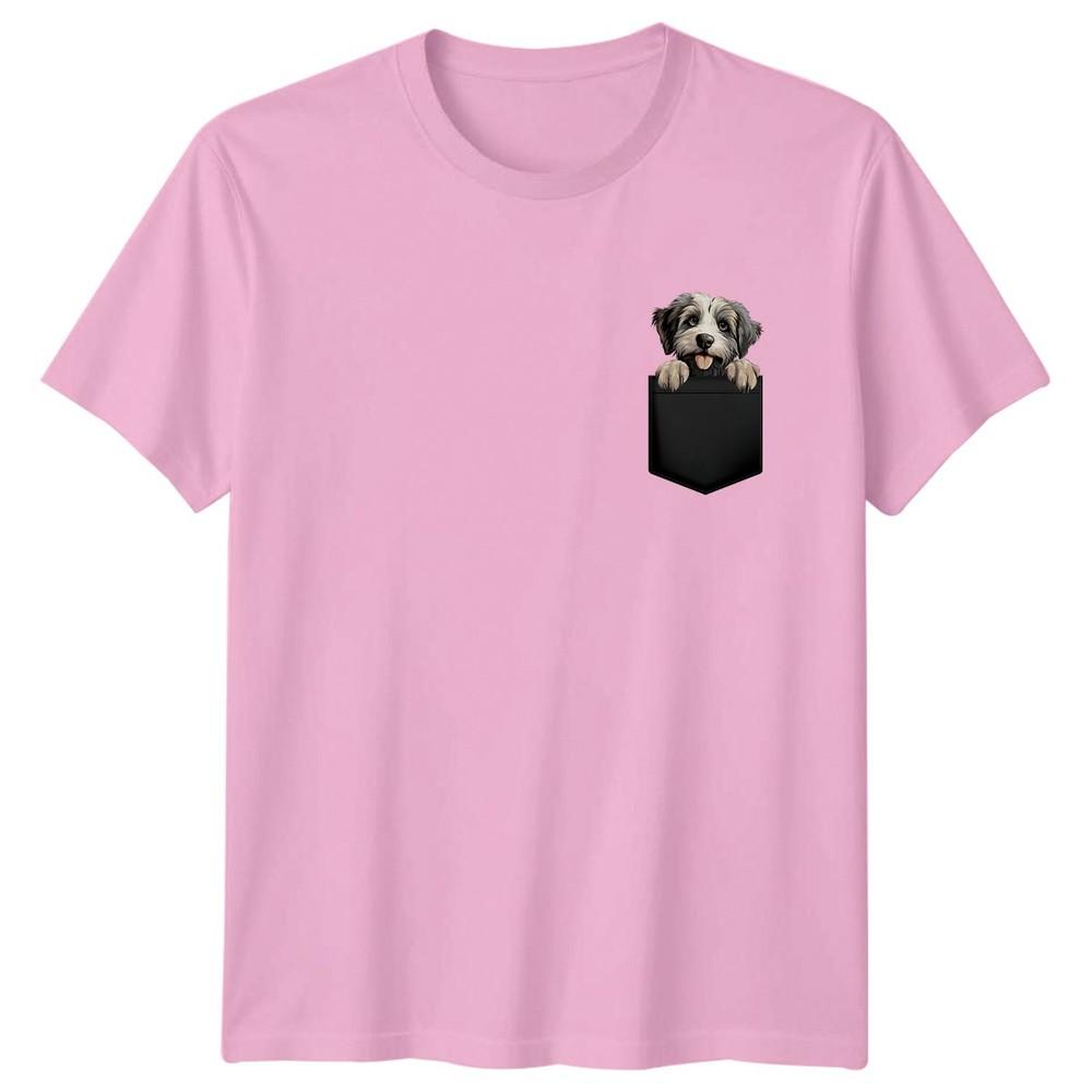 Cute Dog In Pocket Animals Dogs Graphic Unisexs TShirt Unisexs Tee