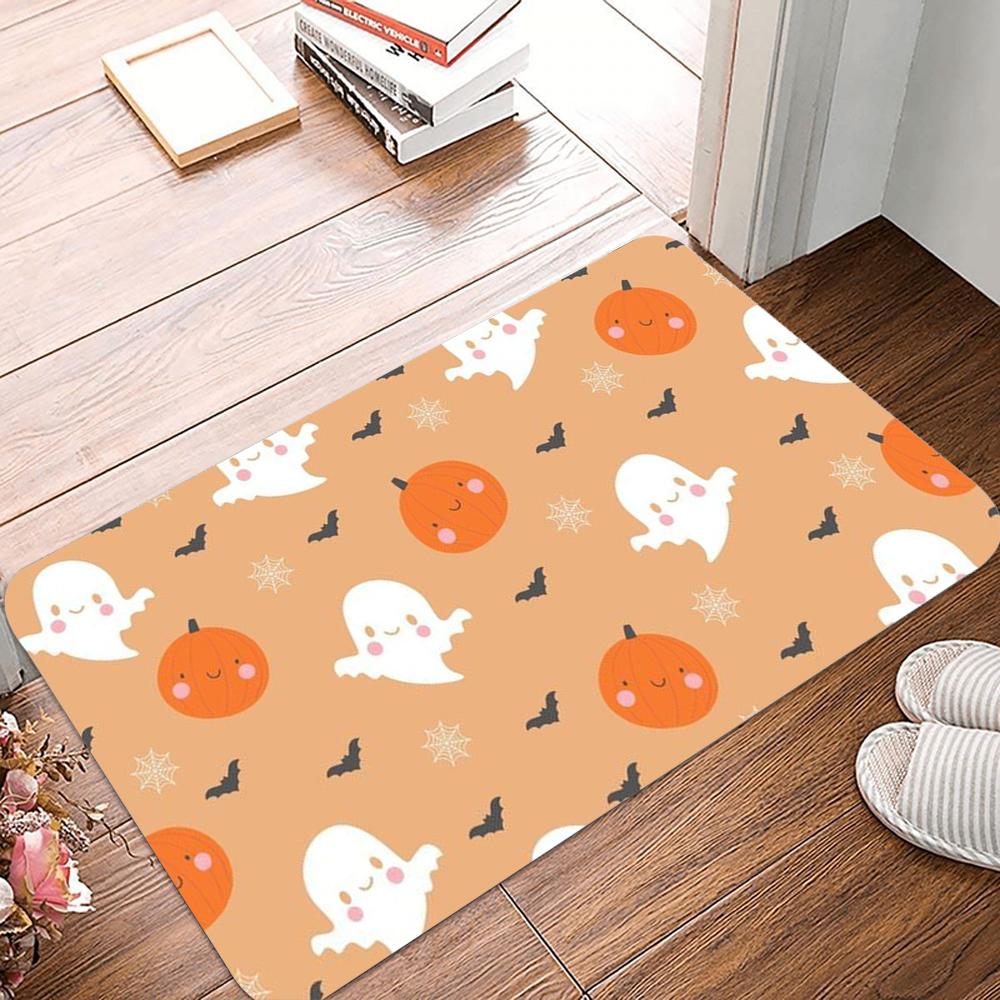 Halloweenská dekorativní rohožka Vítejte Protiskluzová podložka pod nohy Domácí koupelnová toaletní podlahová rohožka Pro předsíň Domácí dekorace