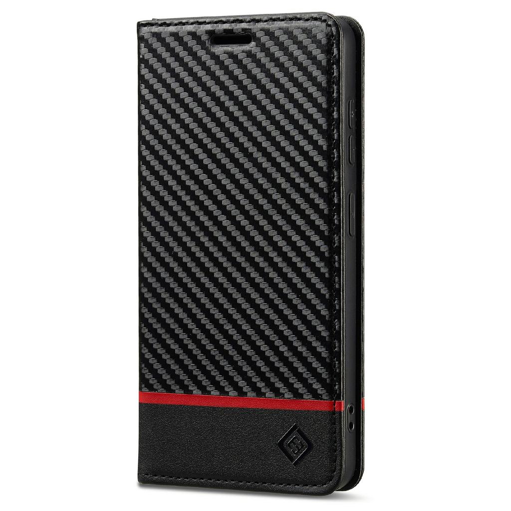LC.IMEEKE For Samsung Galaxy A57 5G Wallet Case Carbon Fiber Texture Leather Phone Cover