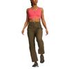 Puma Comfortable Breathable Sports Zipper Straight Leg Casual Pants Women Pants Olive-Green 522584-62