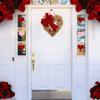 Valentine'S Day Flower Wreath Door Decoration Fabric Hanging Decoration, Confession Heart-Shaped Outfit