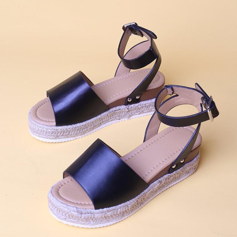 

Wish large size leopard print sandals women s spring and summer new hemp rope platform women s shoes 43