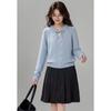 VICTORIA&VERA Women's Tie-Neck Hollow-Out Knit Sweater