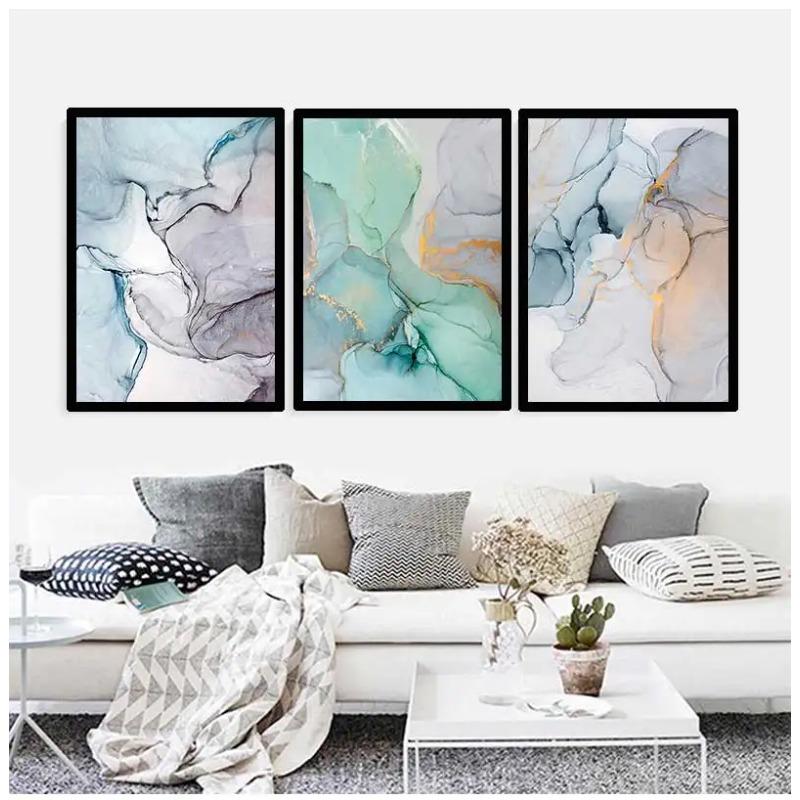 Wall Pictures Geometric Print Living Room Decor Poster Decorative Marble Abstract Canvas Painting Alcohol Ink Posters And Prints