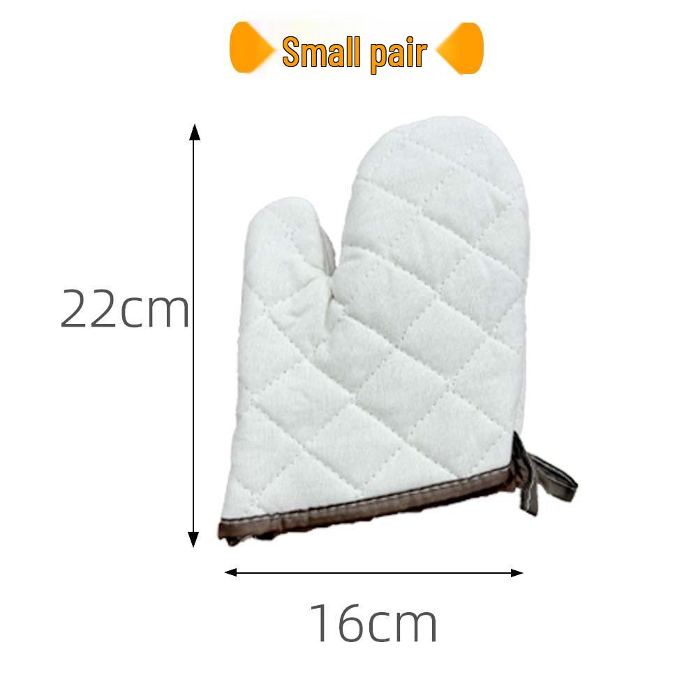 Extended Heat-Resistant Cotton Oven Gloves - Thickened for Kitchen, Microwave, Baking, and Anti-Scalding Protection