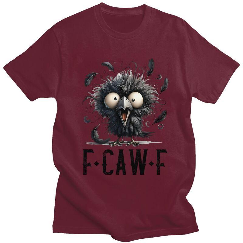 Humor Crow Gothic FCawF Meme T Shirt Unisex Short Sleeve Tshirts Summer Casual Graphic Tee Tops Pure Cotton Slim Fit Clothes
