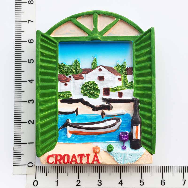 Kroatien Reisekühlschrankmagnete Trogir Tourismus Souvenirs Magnetische Aufkleber für Pinnwand Kühlschrankaufkleber Heimdekoration