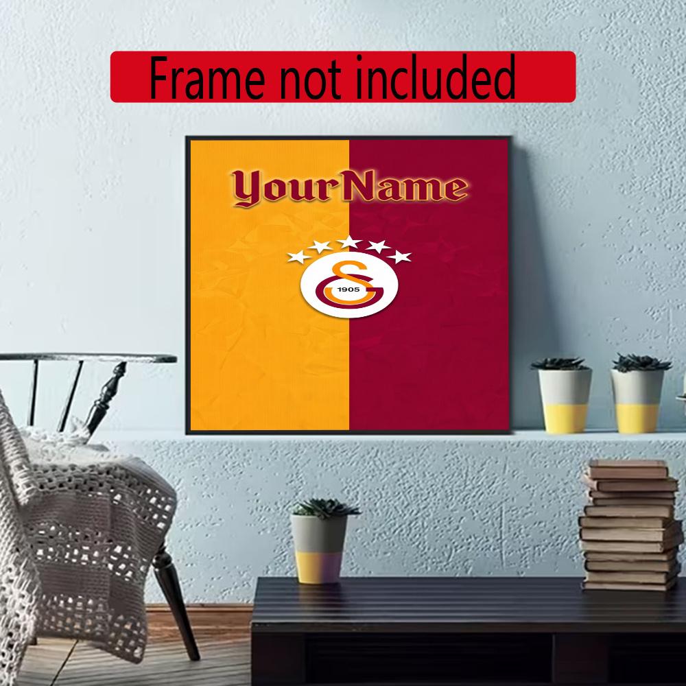 Galatasaray Personalized Name Diamond Paintings Mosaic Wall Round Diamond Art Painting Kits Embroidery Crystal Accessories Frameless