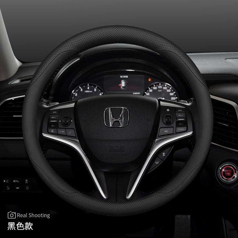 Leather Car Steering Wheel Cover for Honda CRV HRV Passport Civic Accord City Fit Pilot 2024 2025 2026 Accessories