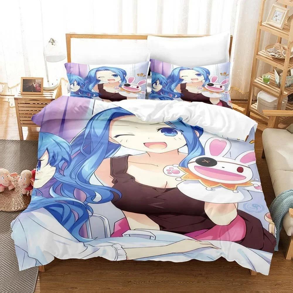 3D Anime Kawaii Girls Date A Live IV Bedding Set Single Twin Full Queen King Size Bed Set Adult Kid Bedroom Duvetcover Sets