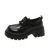 2024 Hot Sale Ladies Shoes Loafers Women's High Heels Platform Casual Pumps Women Round Toe Med Heel Lace Up Warm Shoes Female