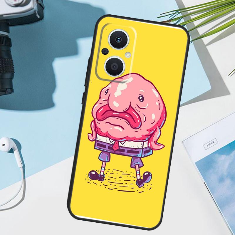 Cute Blobfish Cover For OPPO Reno 12F 11F 13F 14F 8T 7 8 Lite 10 11 12 13 14 OPPO Find X9 X8 X6 X5 Pro Case