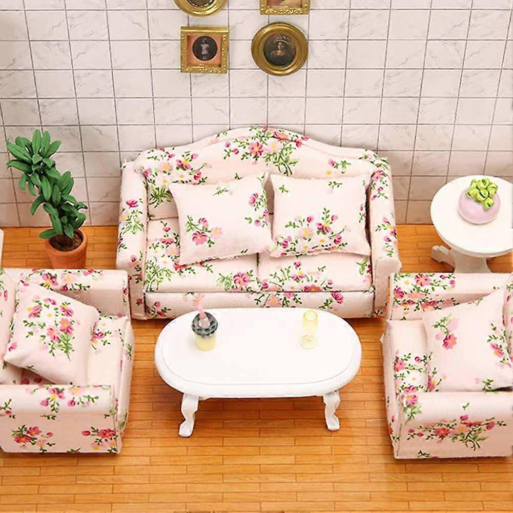 1:12 Scale Doll House Furnitures 3pc Sofa Miniature Doll House