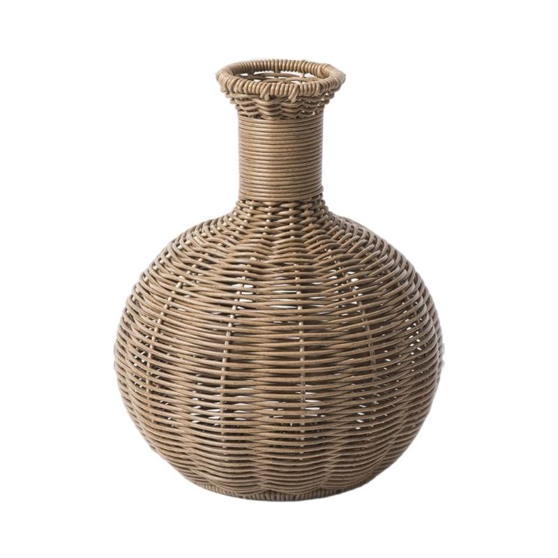 

Farmhouses Faux Rattan Woven Flower Vases for Home Garden Imitation Wicker Florals Arrangement Basket Decors Gift