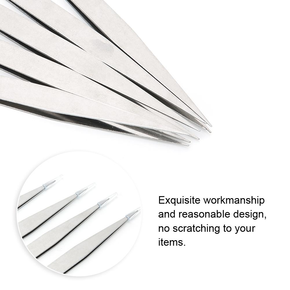 5 Stück/Set Legierter Stahl Antimagnetisch Hochpräzise Pinzetten Uhrenreparaturwerkzeug