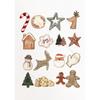 Vintage Christmas Metal Wall Decoration, Holiday Sticker Sign