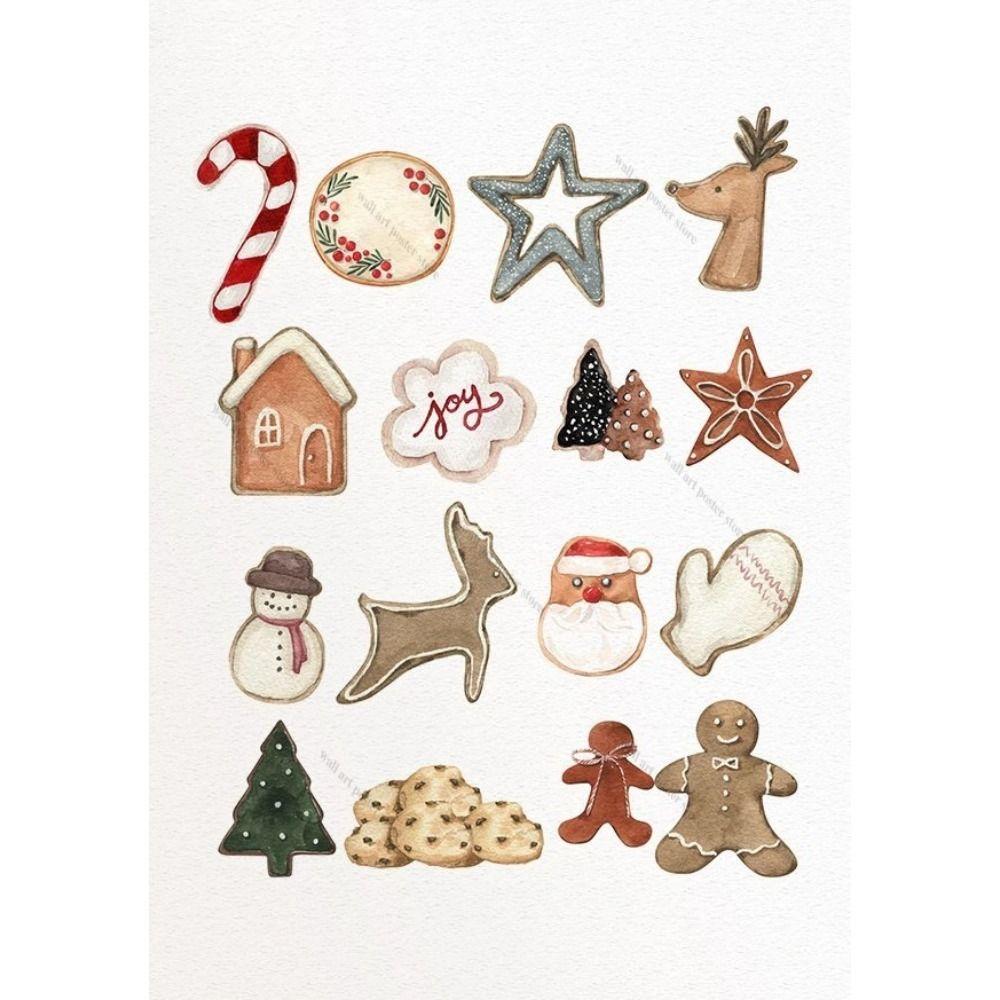 Vintage Christmas Metal Wall Decoration, Holiday Sticker Sign