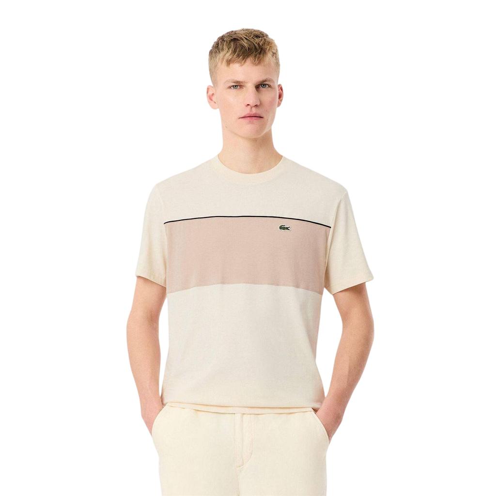 Lacoste Mens Colour Block Cotton Regular T-Shirt