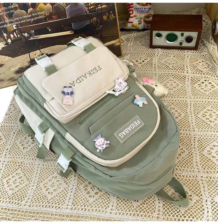 Cute Double Shoulder Backpack for Girls: Ideal for Elementary, Middle, and High School Students